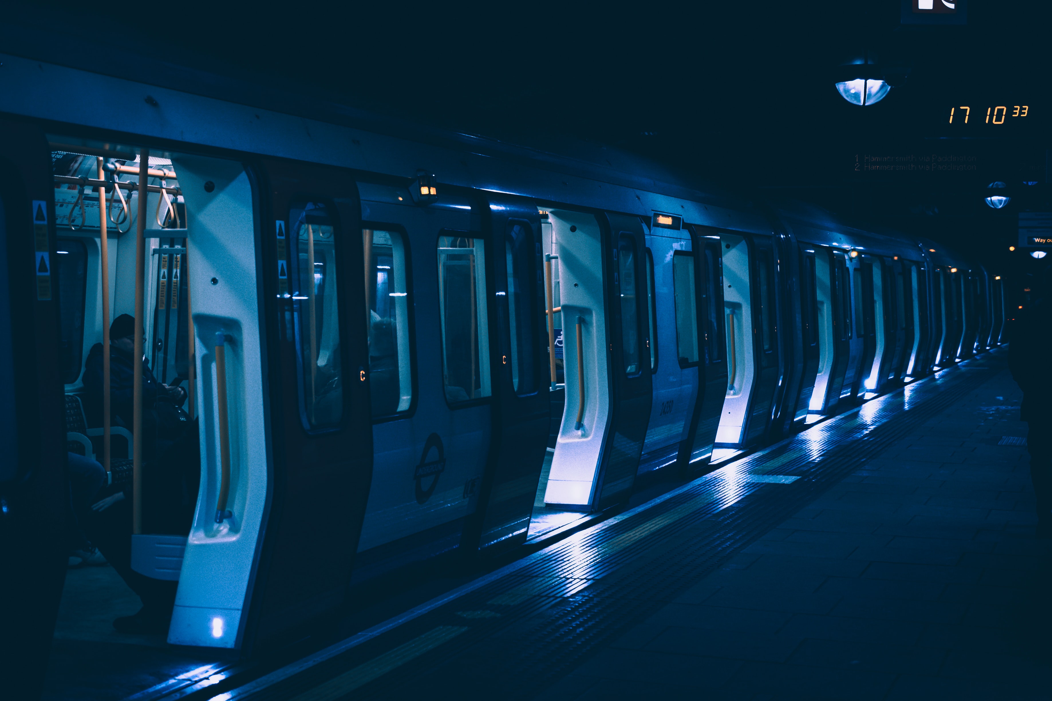 Dark blue aesthetic train