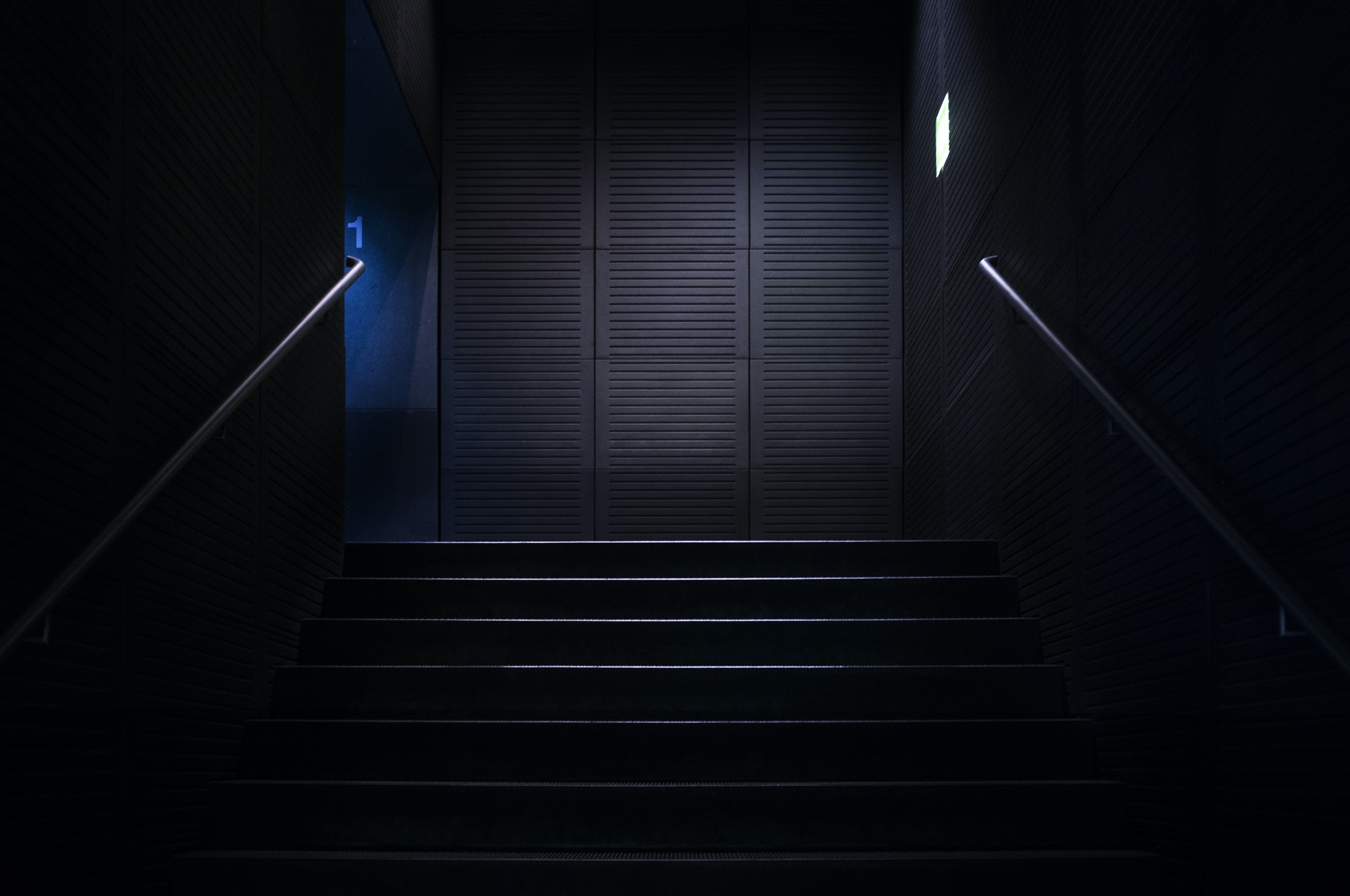 Dark blue aesthetic room