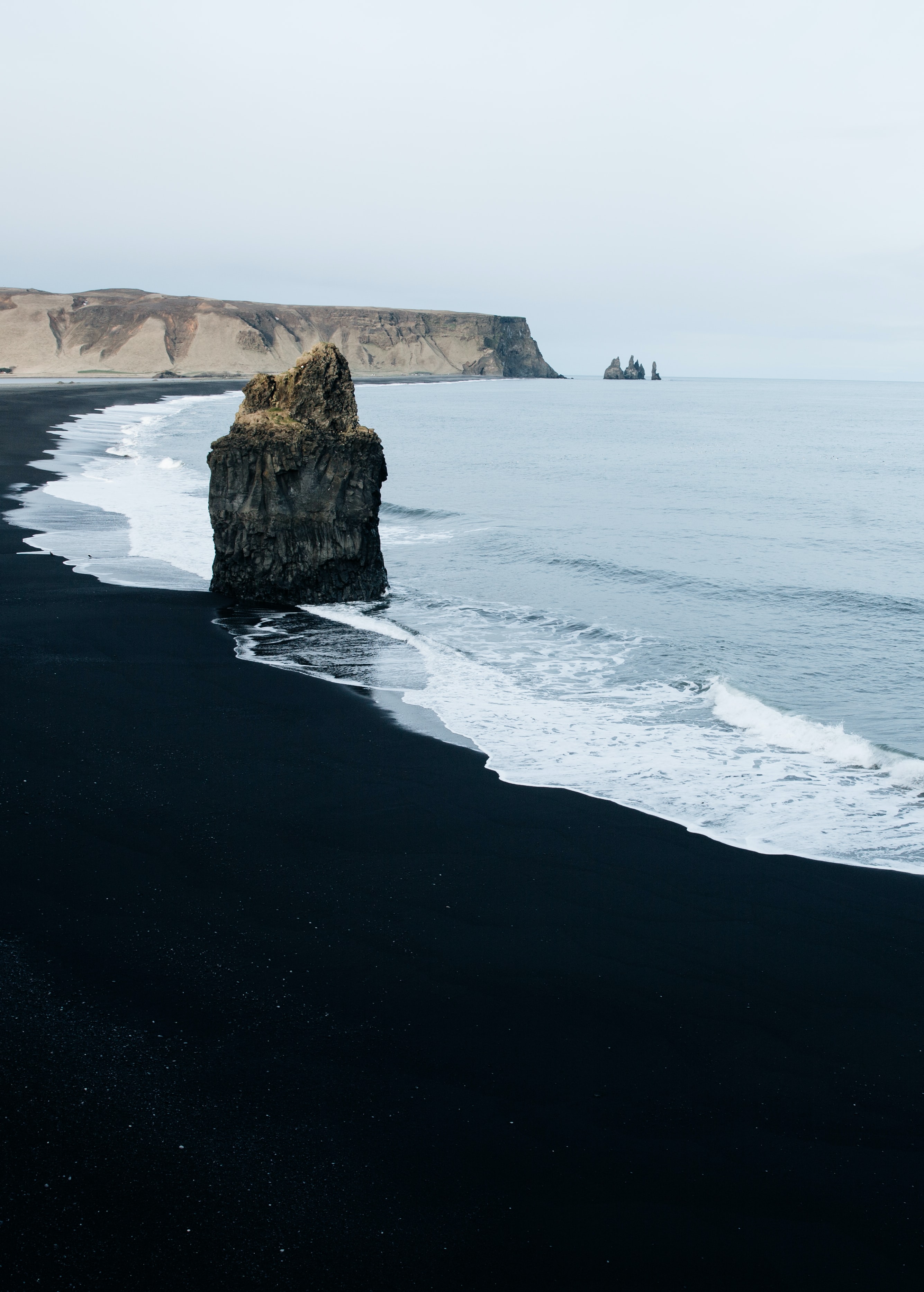 Dark blue aesthetic beach